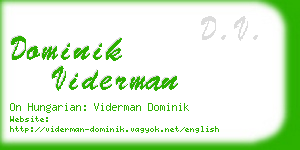 dominik viderman business card